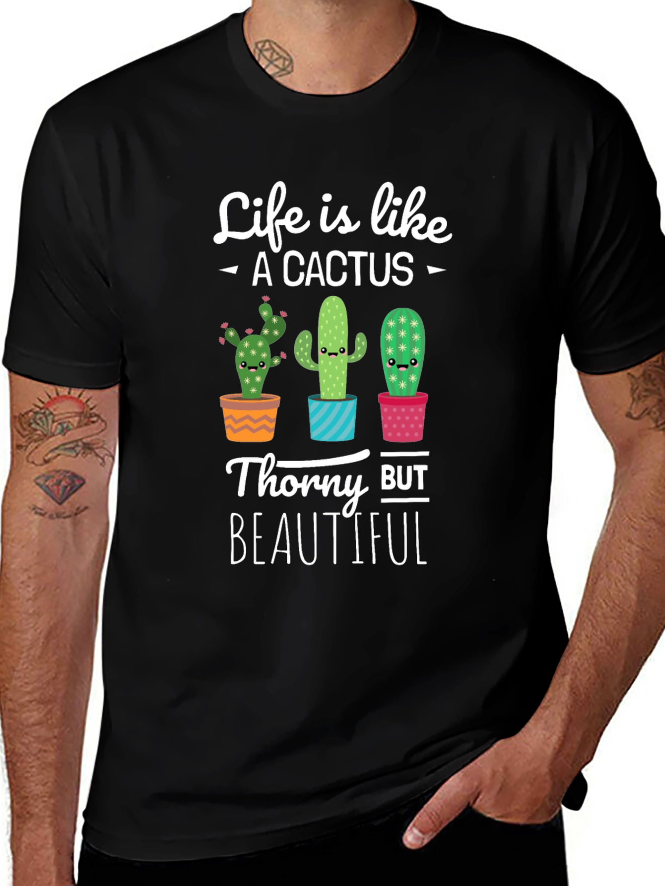 Life is Like a Cactus Graphic T-Shirt