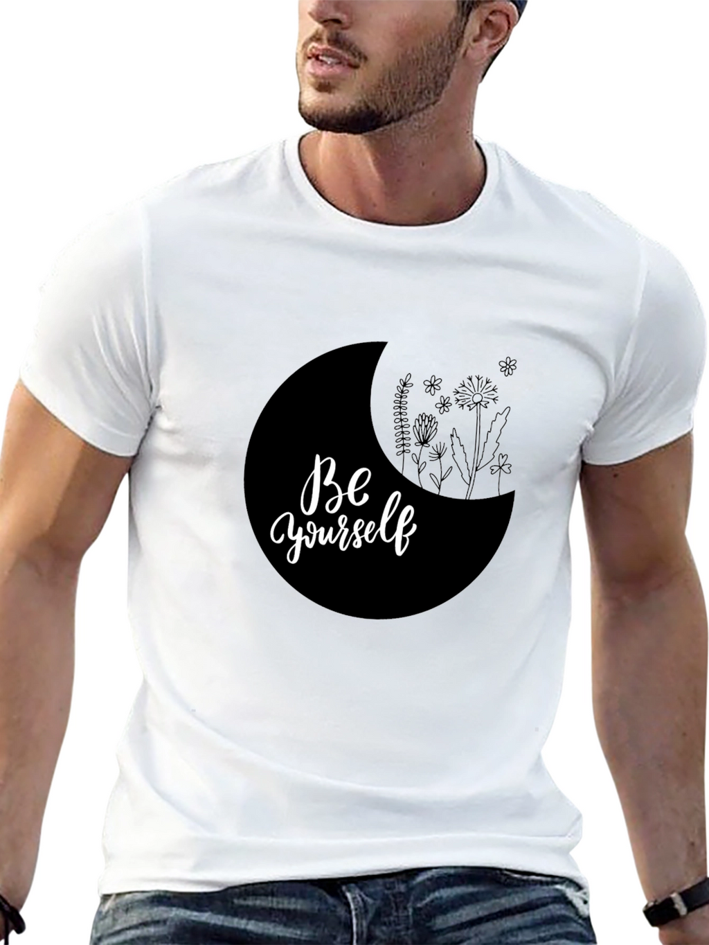 Be Yourself Graphic Tee - Black