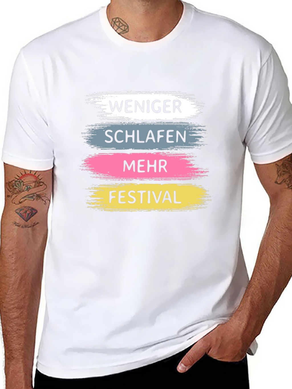 Weniger Schlafen Festival Graphic T-Shirt