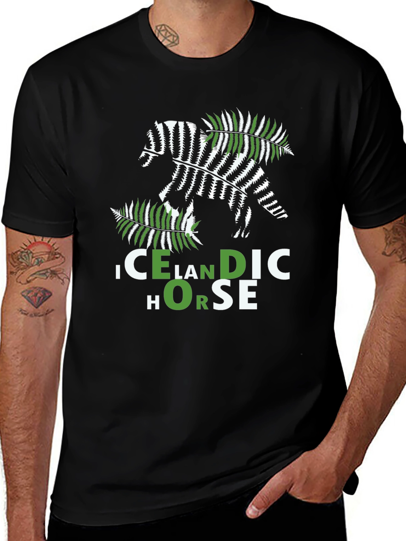 Icelandic Horse Graphic Tee - Nature Inspired Design
