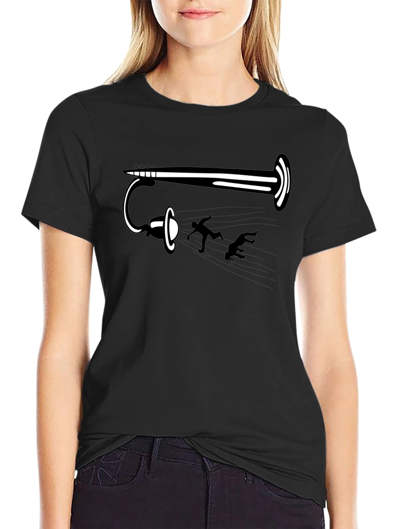 Funny Portal Gun Black T-Shirt