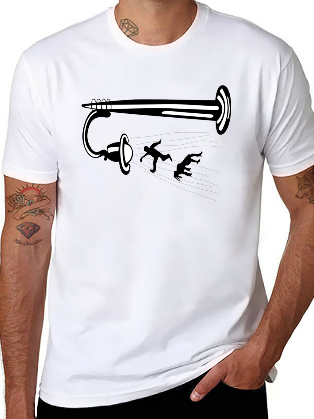 Funny Portal Gun Black T-Shirt