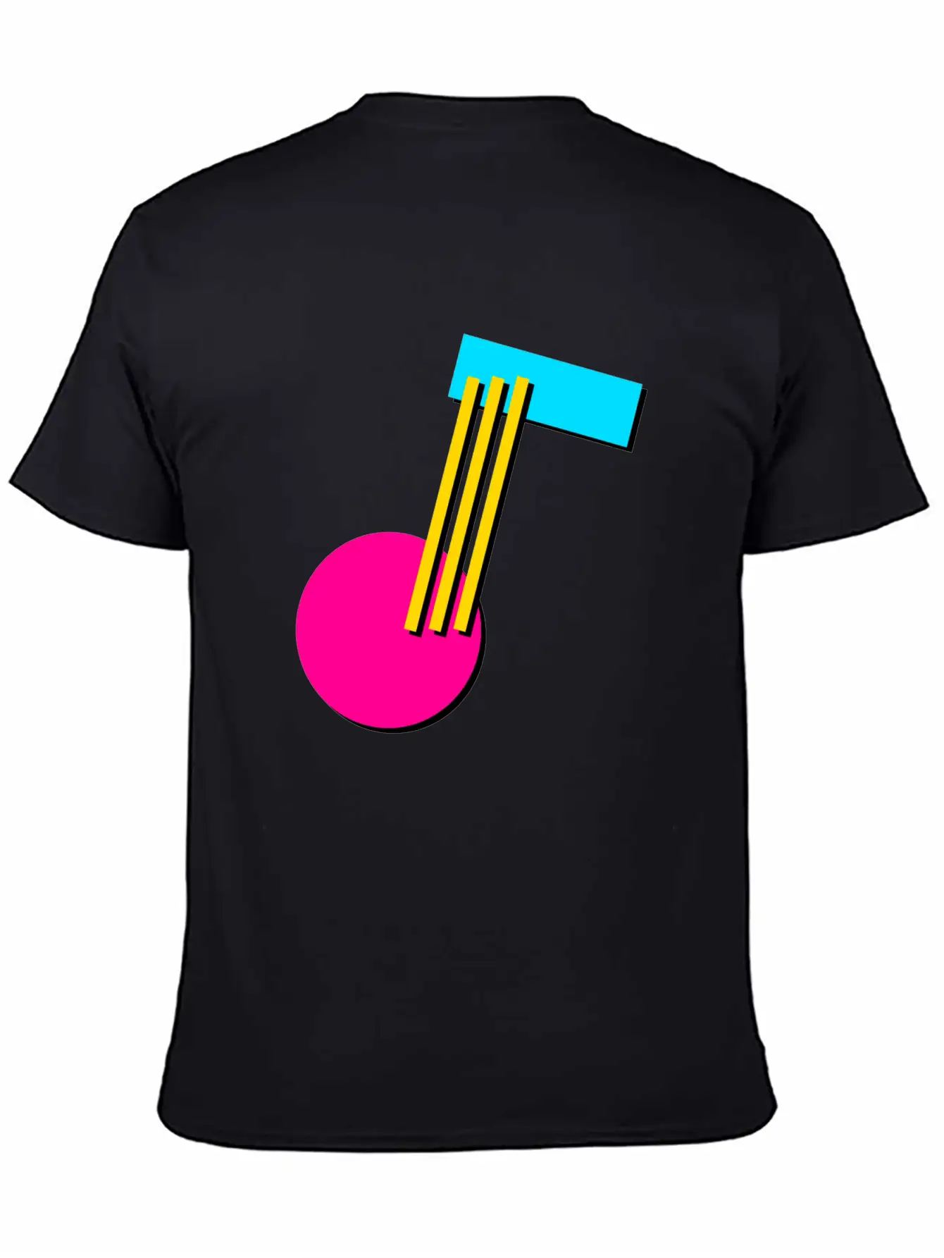 90s Geometry 9 Musical Note Breathable Soft Cotton T-Shirt – Timeless Casual Look
