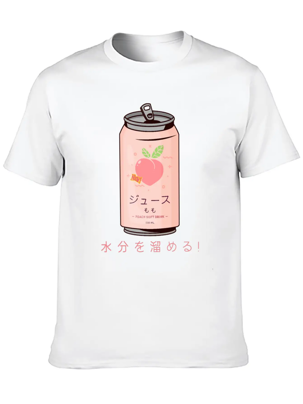 90s Japanese Aesthetic Peach Juice Can Aesthetic Relaxed Everyday Tee – Lightweight And Durable Cotton