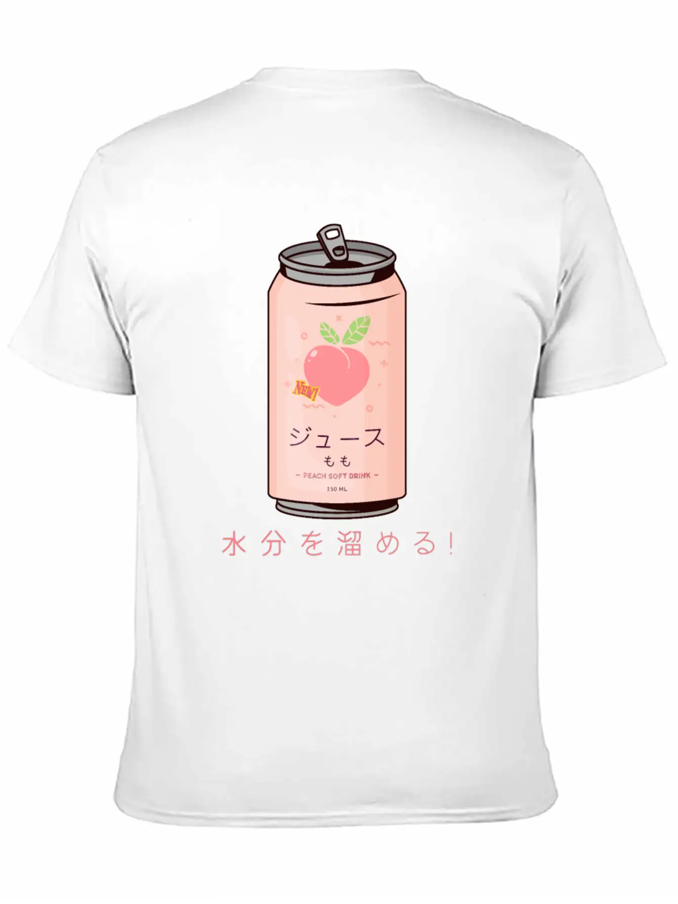 90s Japanese Aesthetic Peach Juice Can Aesthetic Relaxed Everyday Tee – Lightweight And Durable Cotton