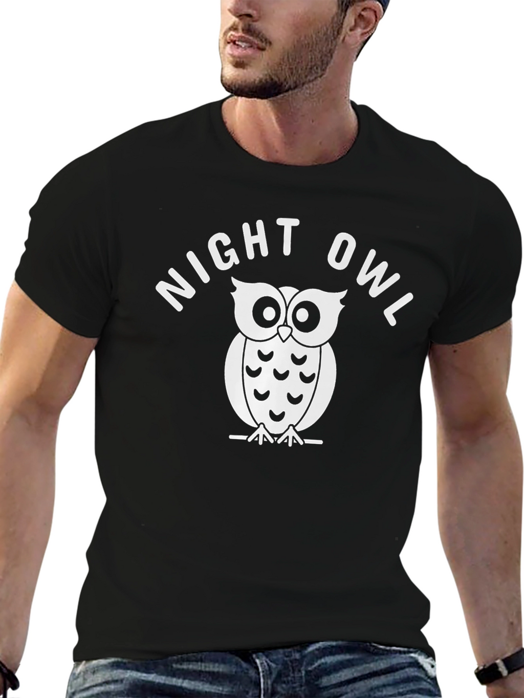 Night Owl Graphic Tee - Unisex Black T-Shirt