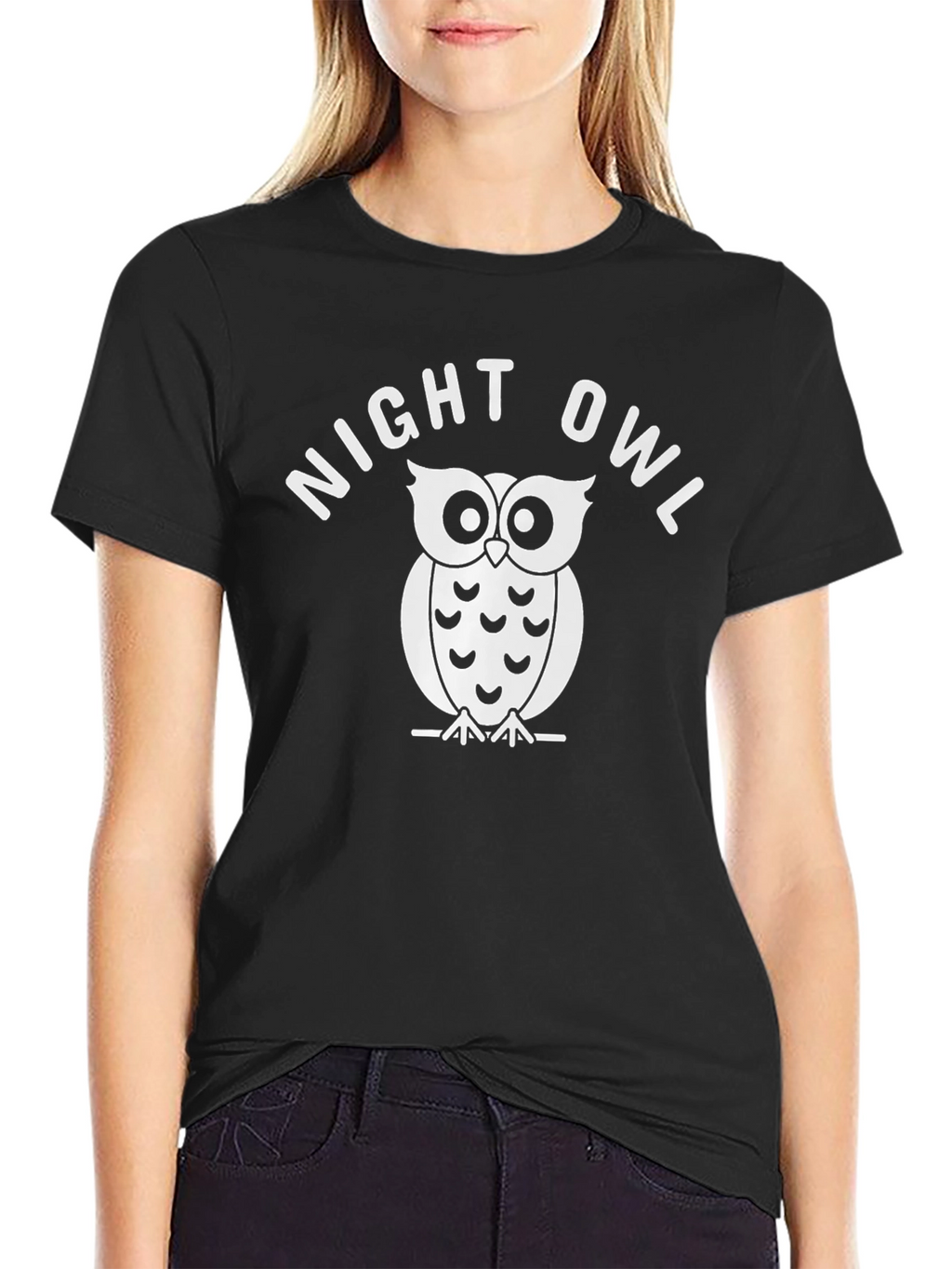 Night Owl Graphic Tee - Unisex Black T-Shirt