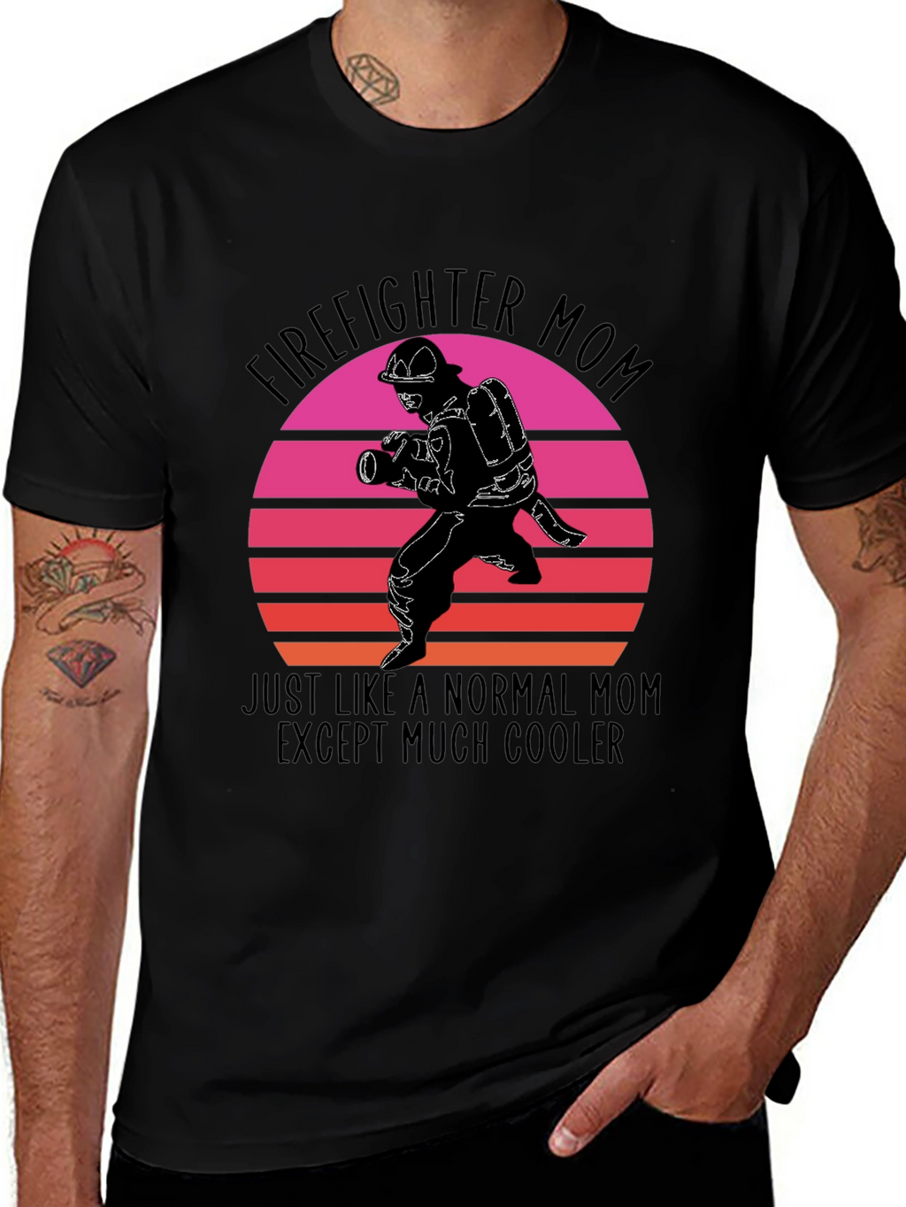 Firefighter Mom Graphic T-Shirt - Cool Mom Edition