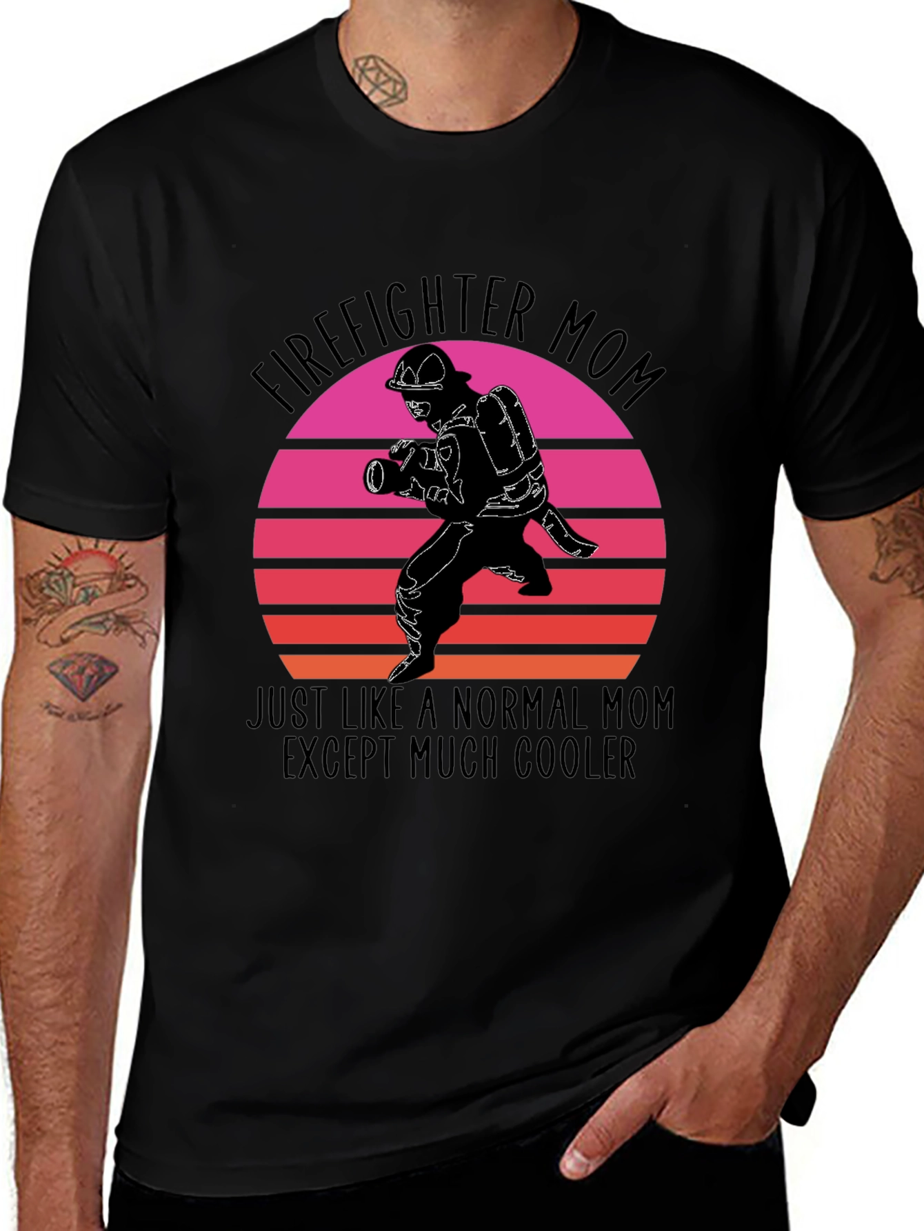 Firefighter Mom Graphic T-Shirt - Cool Mom Edition