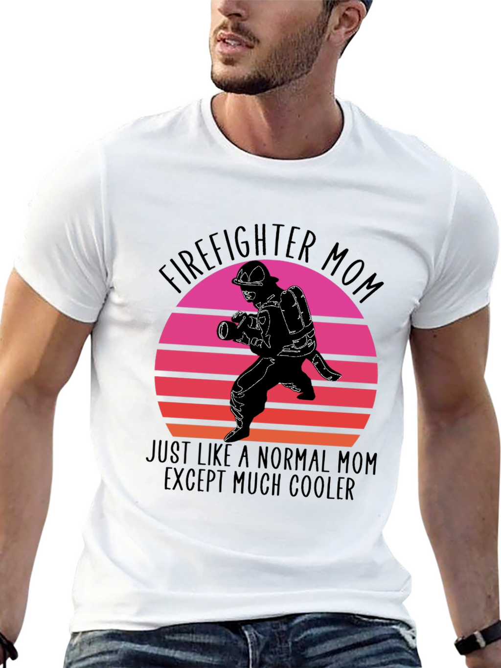 Firefighter Mom Graphic T-Shirt - Cool Mom Edition