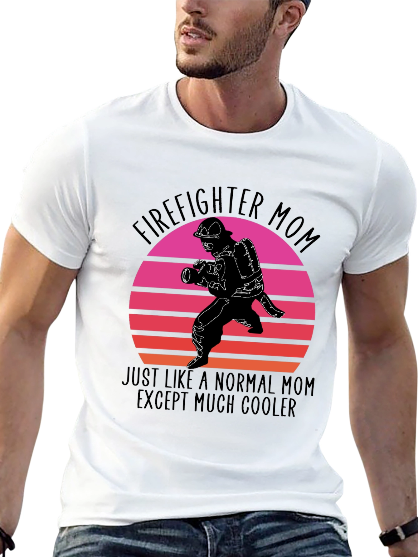 Firefighter Mom Graphic T-Shirt - Cool Mom Edition