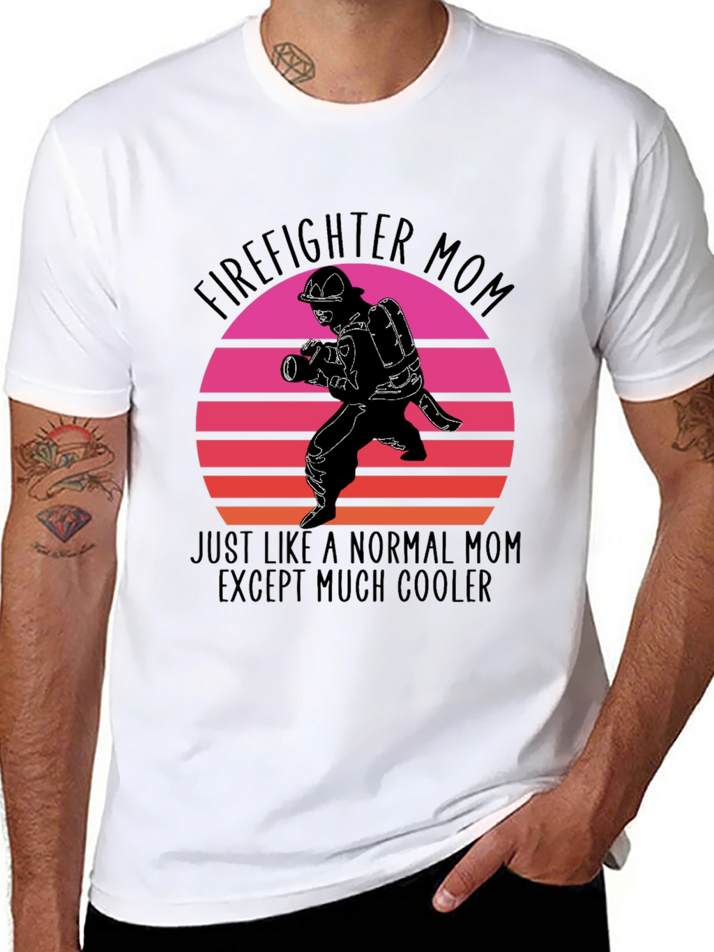 Firefighter Mom Graphic T-Shirt - Cool Mom Edition