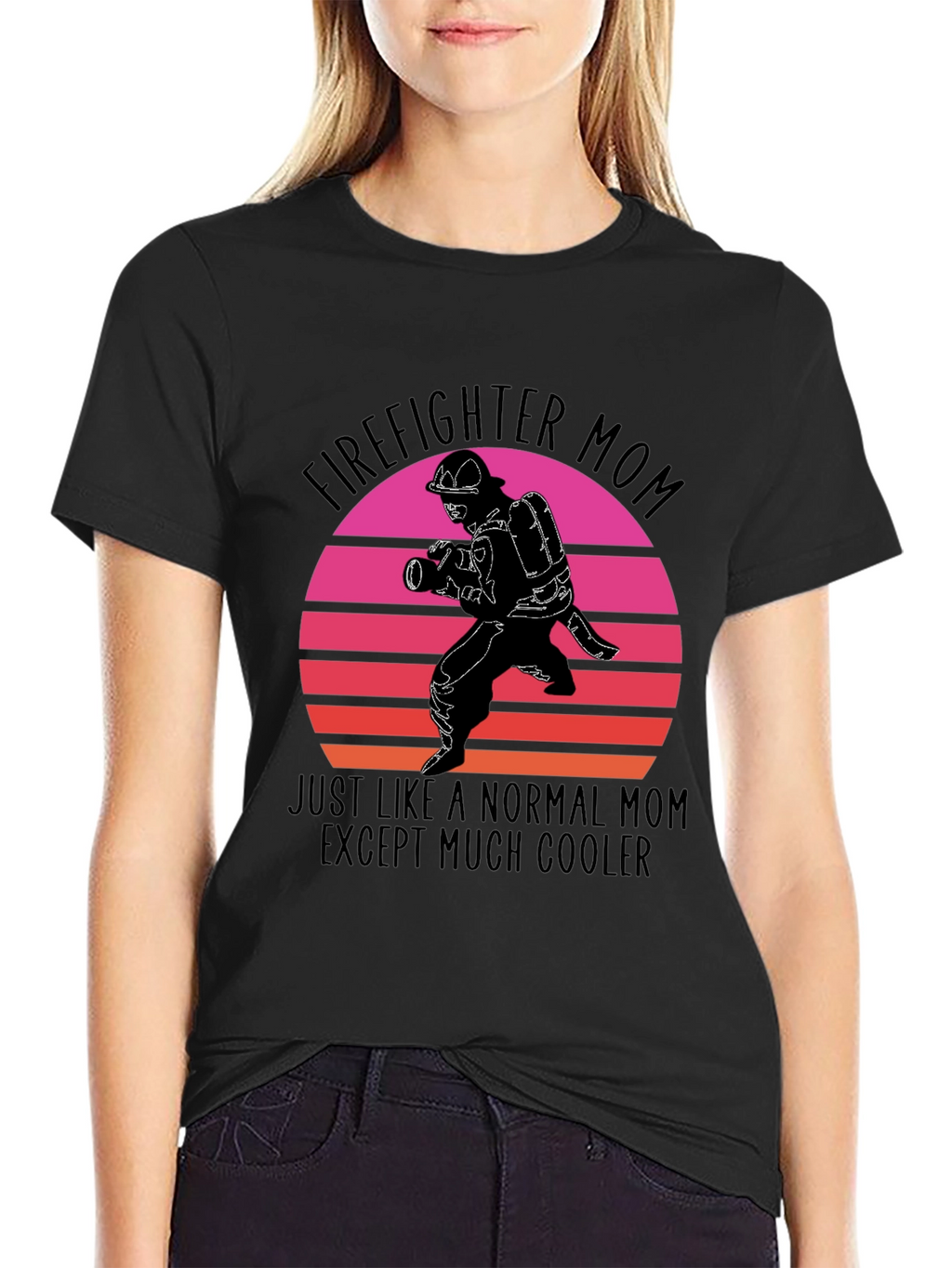 Firefighter Mom Graphic T-Shirt - Cool Mom Edition