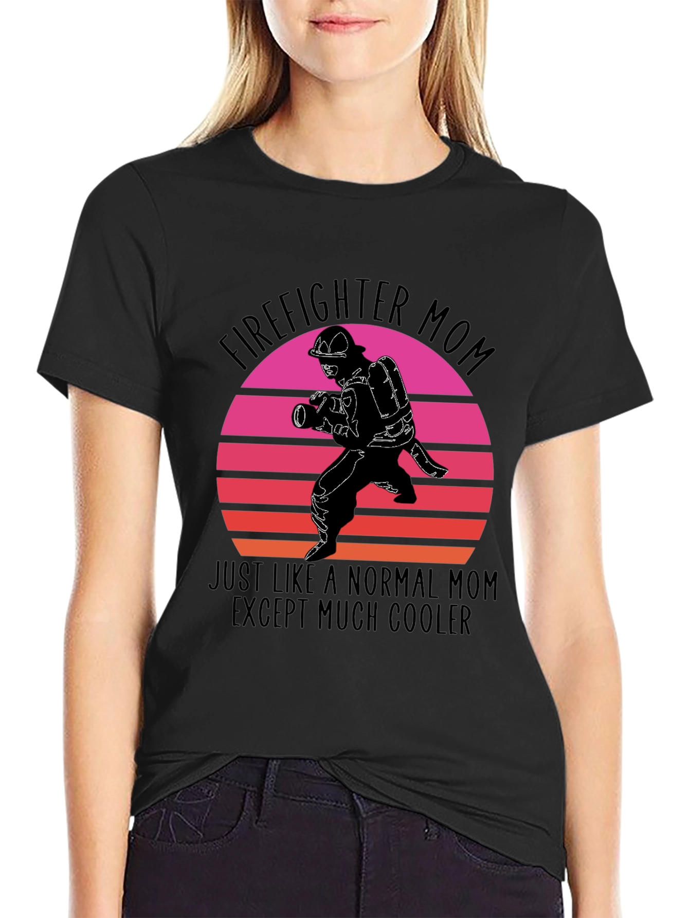 Firefighter Mom Graphic T-Shirt - Cool Mom Edition