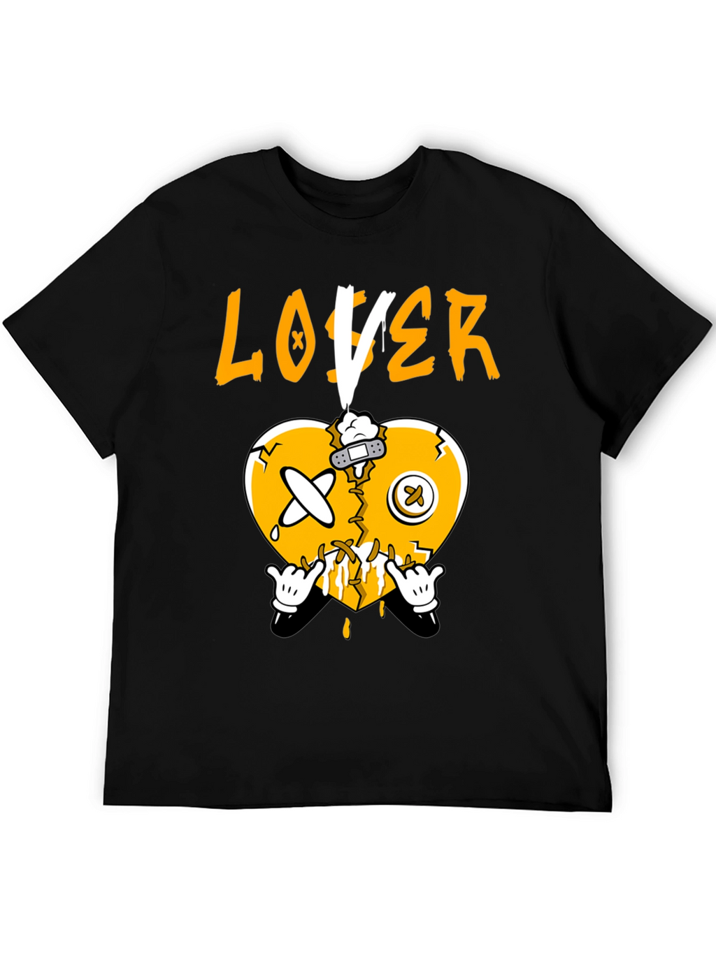 Broken Heart Loser Graphic Tee - Black