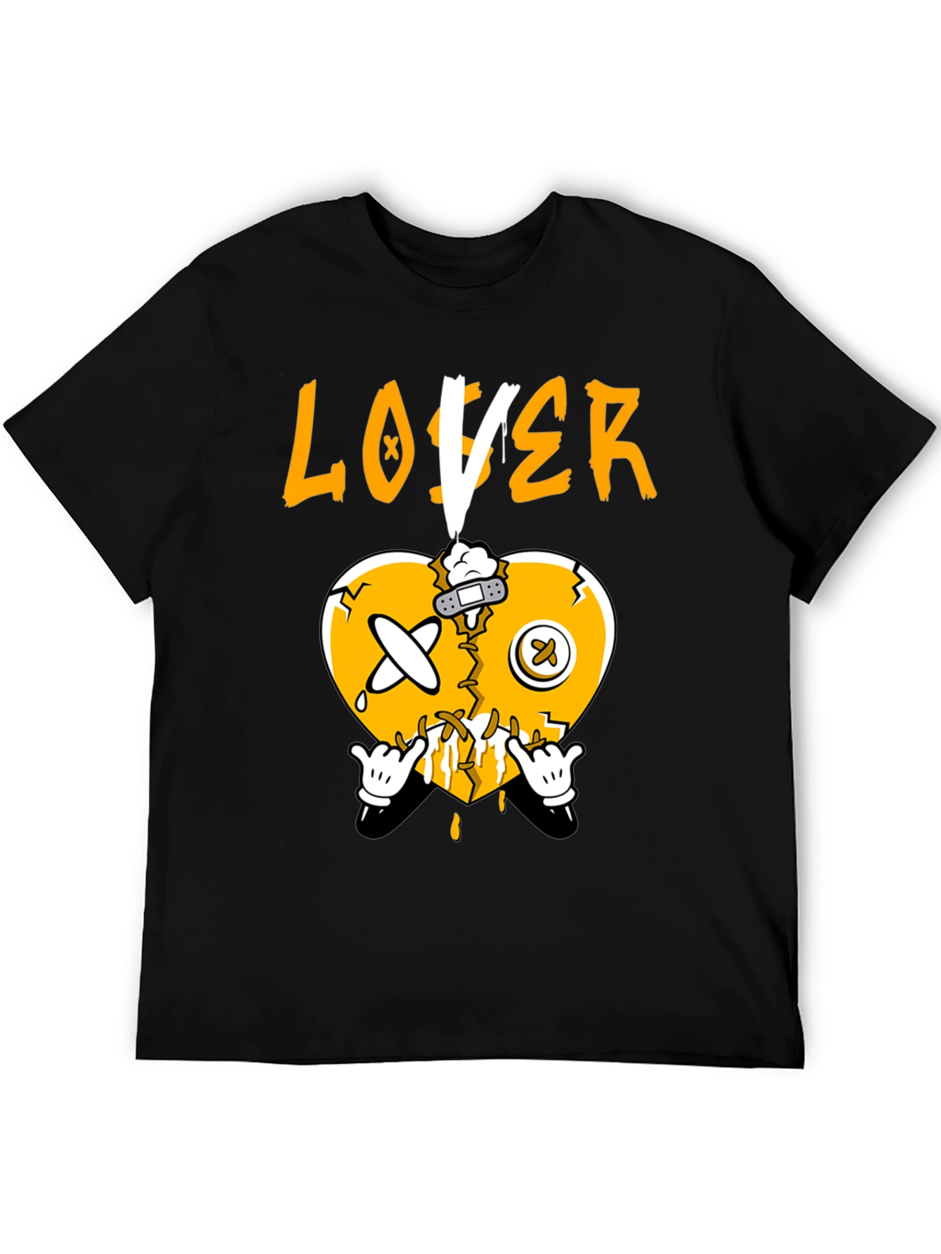 Broken Heart Loser Graphic Tee - Black