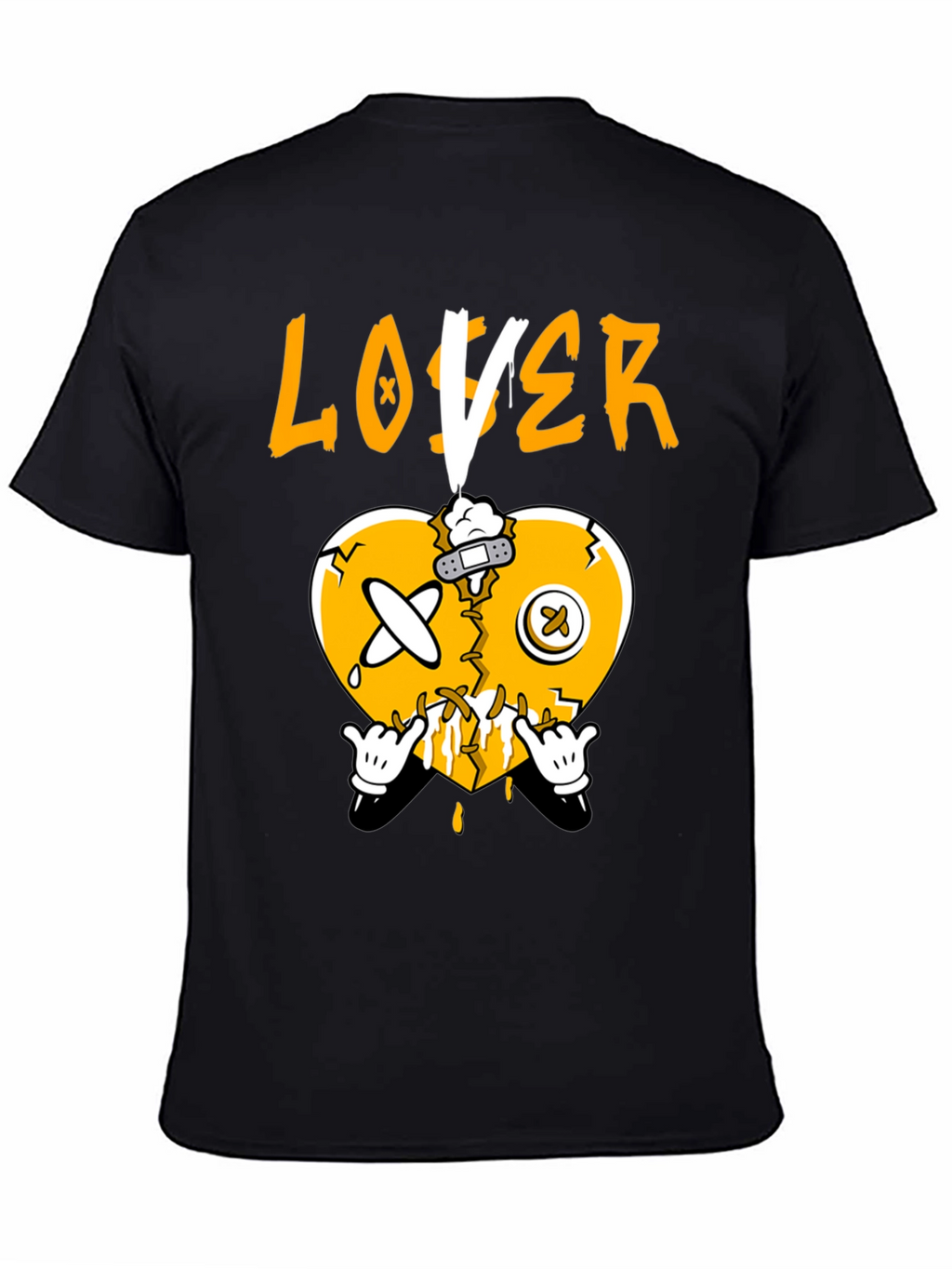 Broken Heart Loser Graphic Tee - Black
