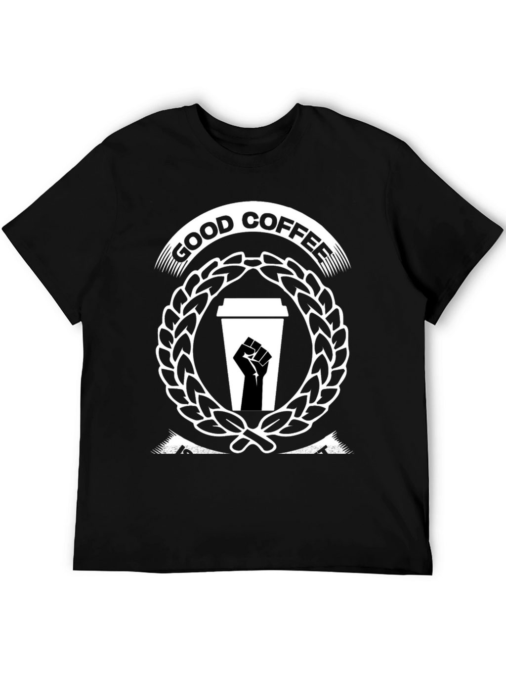 Good Coffee Black Power Fist T-Shirt