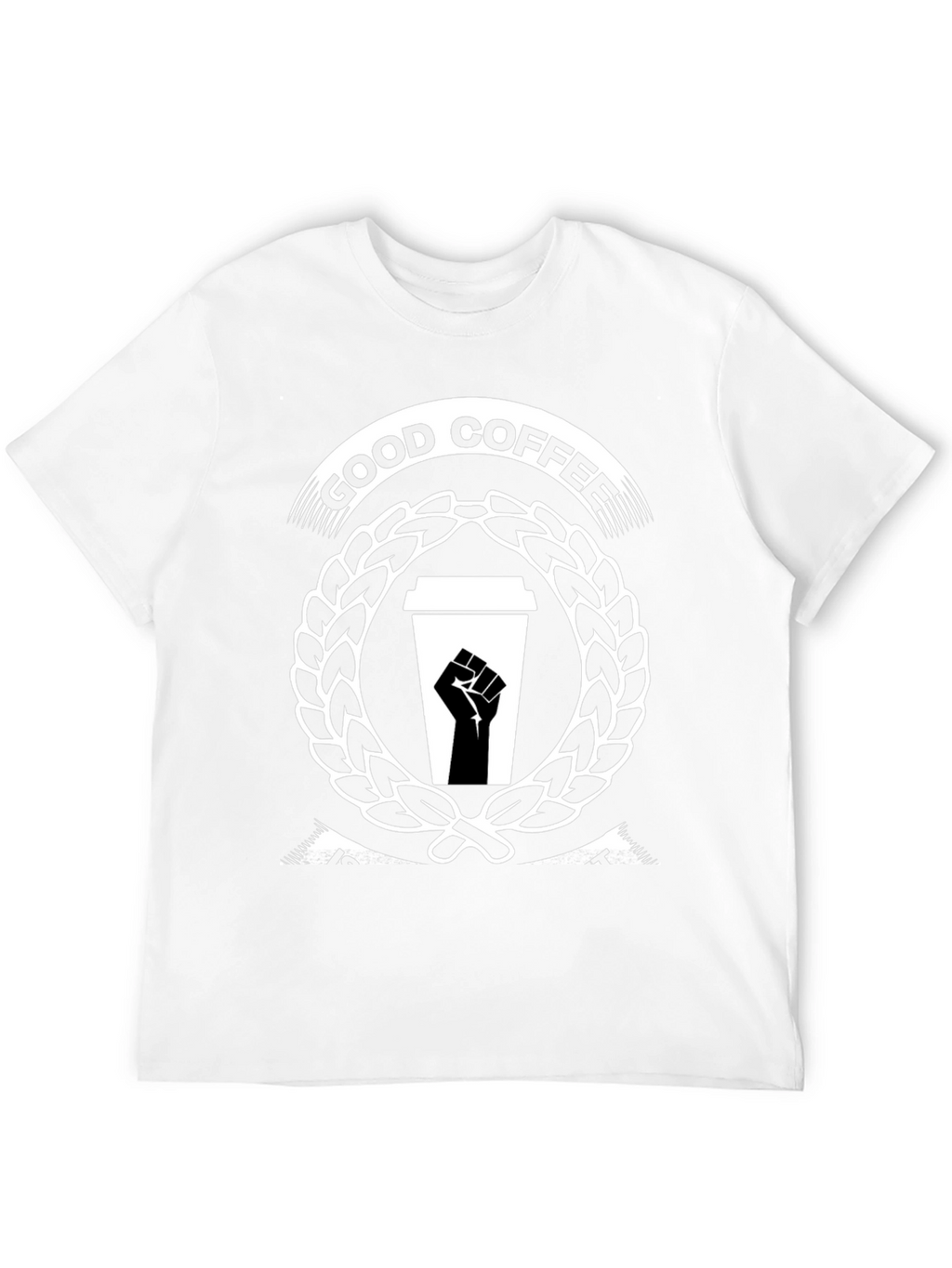 Good Coffee Black Power Fist T-Shirt