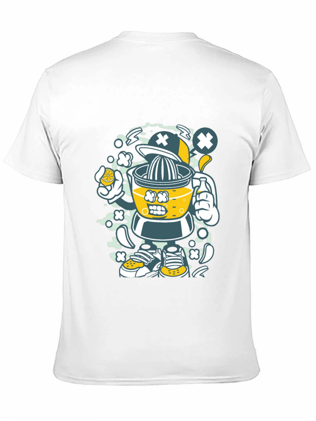 Juicer Cartoon Character Black T-Shirt