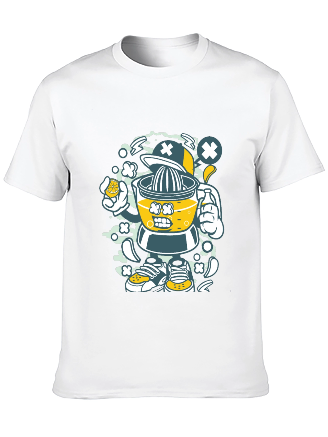 Juicer Cartoon Character Black T-Shirt