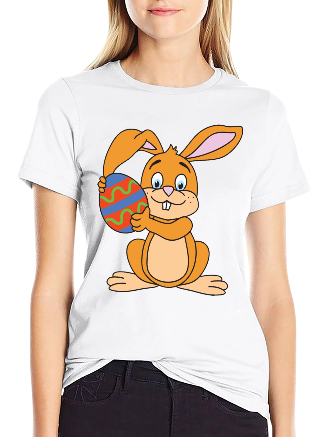 Easter Bunny T-Shirt - Cute Rabbit Egg Graphic Tee