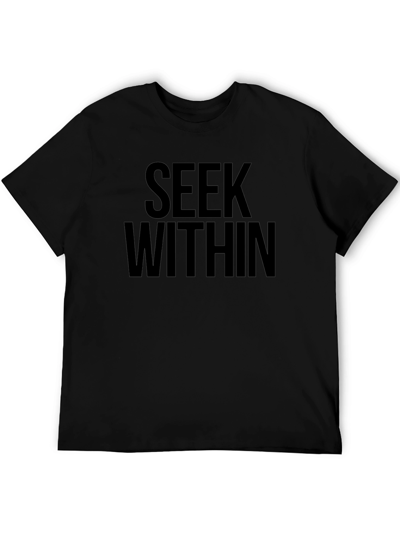 Seek Within Black Graphic T-Shirt