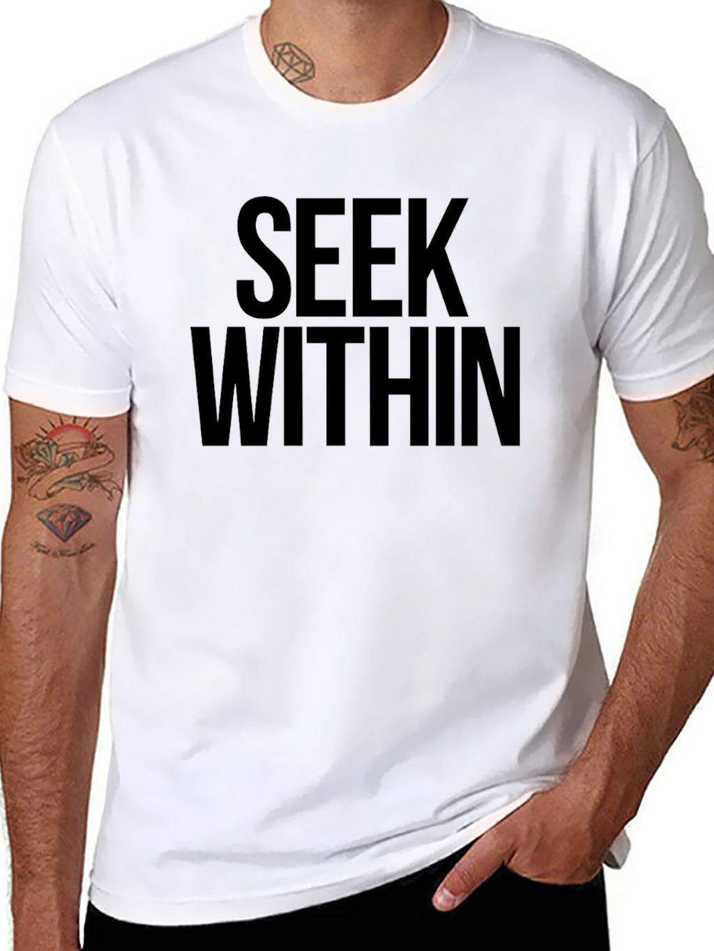 Seek Within Black Graphic T-Shirt