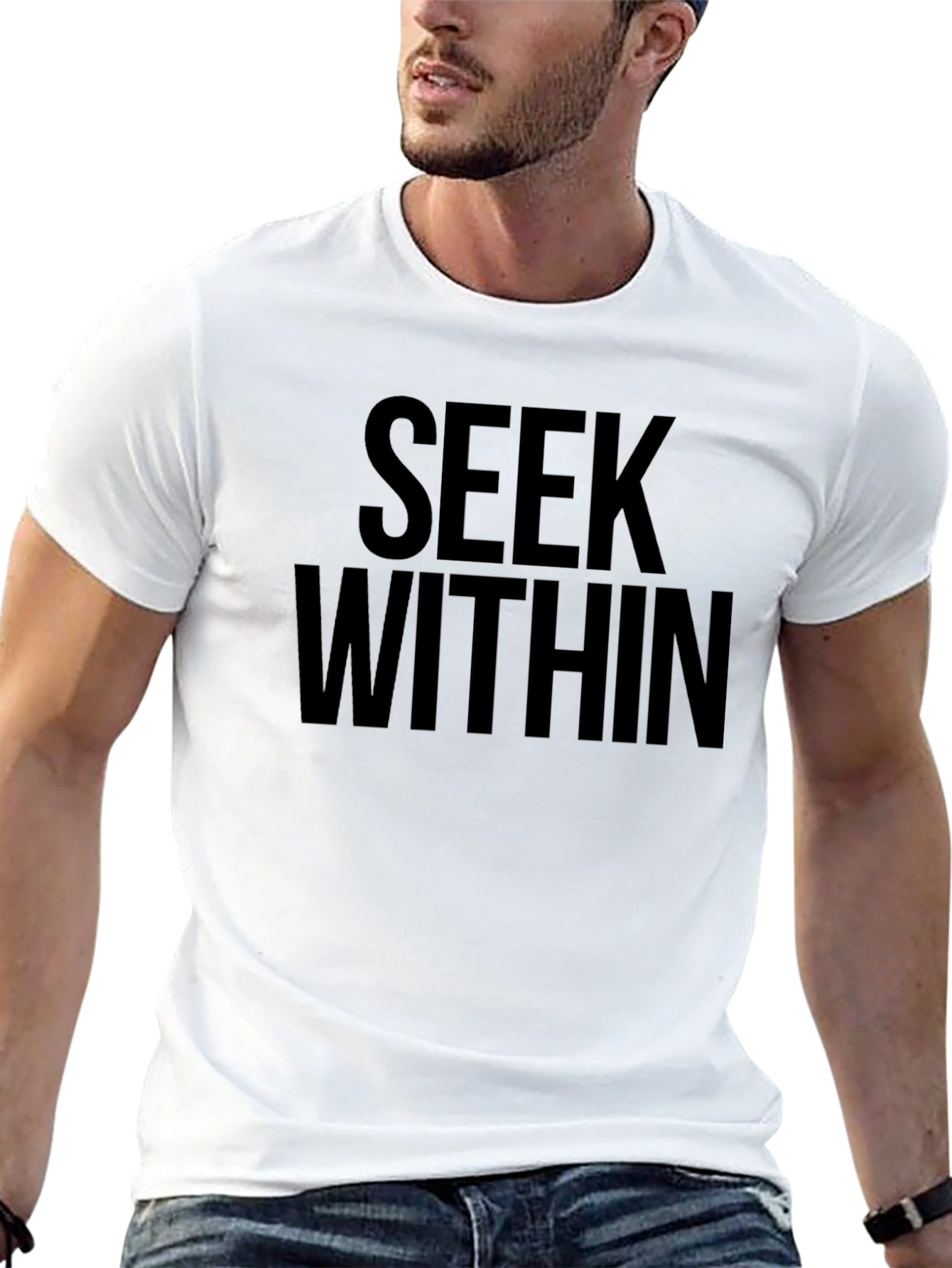 Seek Within Black Graphic T-Shirt