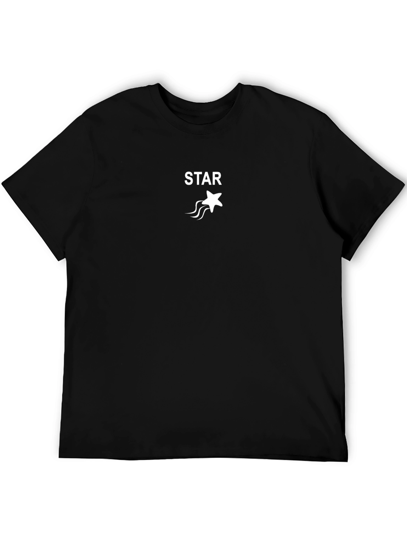 Black Star Graphic Tee - Mens Short Sleeve Casual Shirt