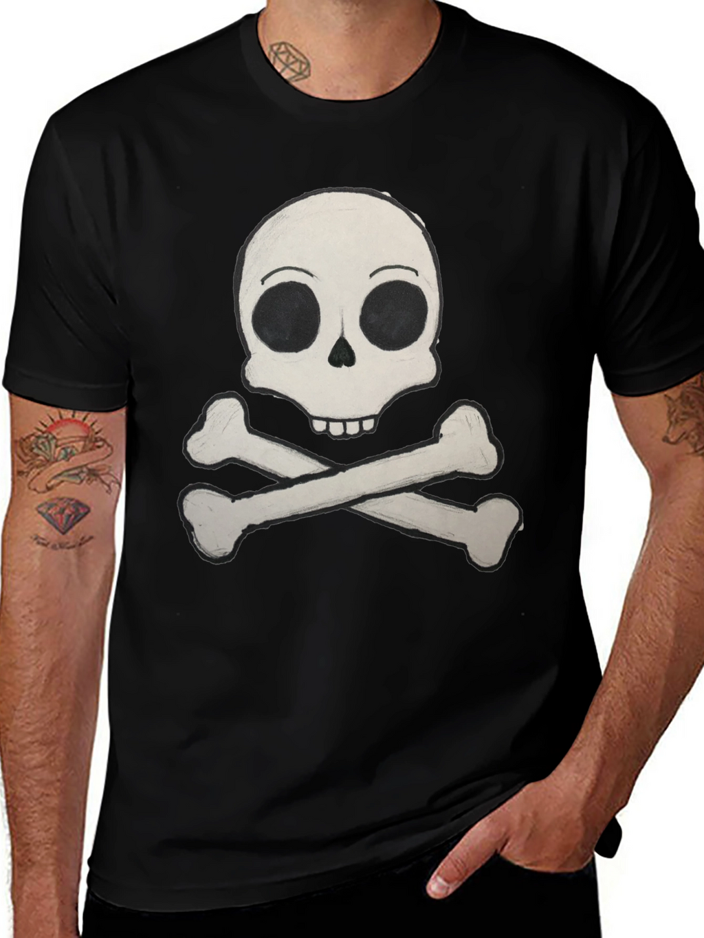Skull & Crossbones Graphic Tee - Classic Pirate Style