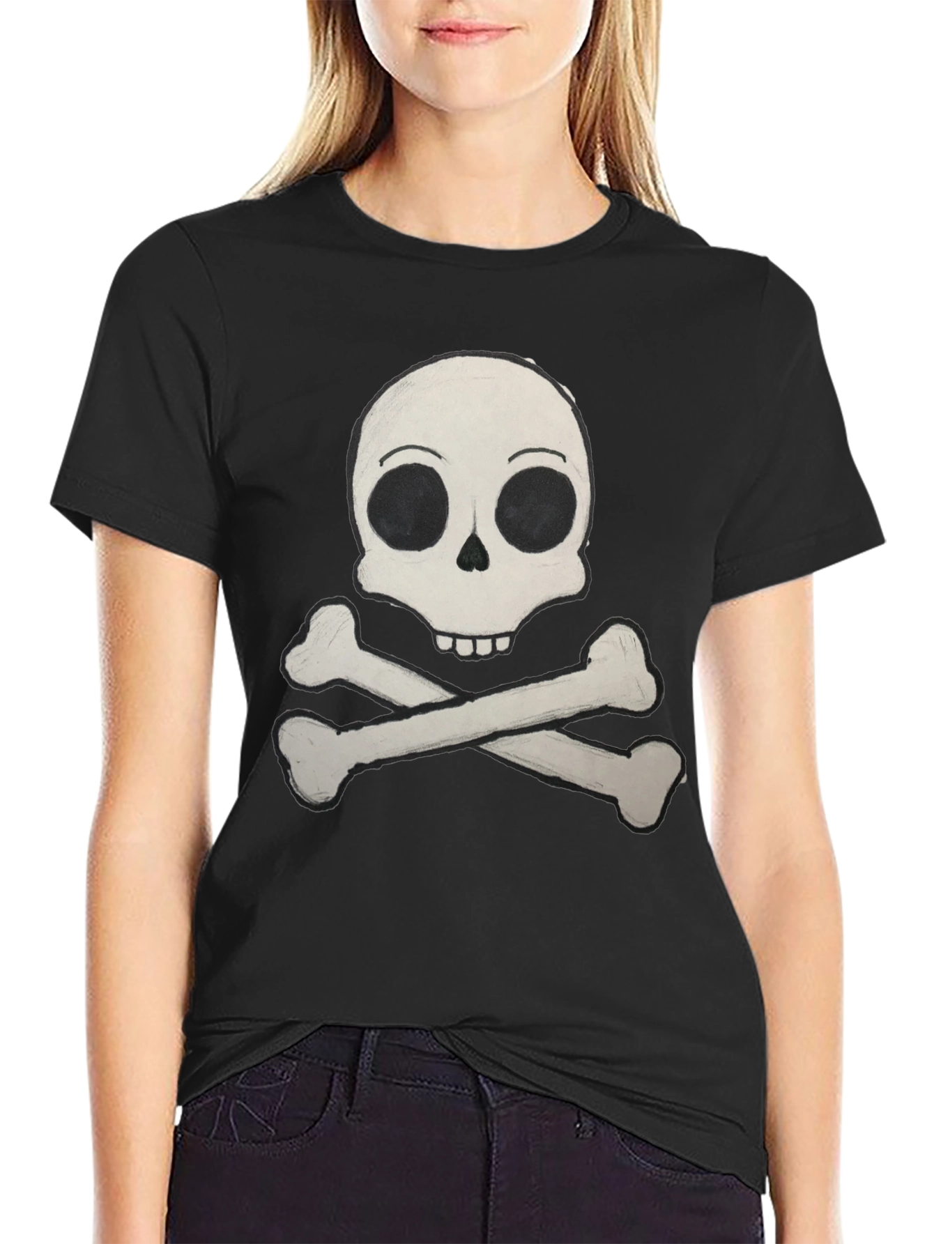 Skull & Crossbones Graphic Tee - Classic Pirate Style