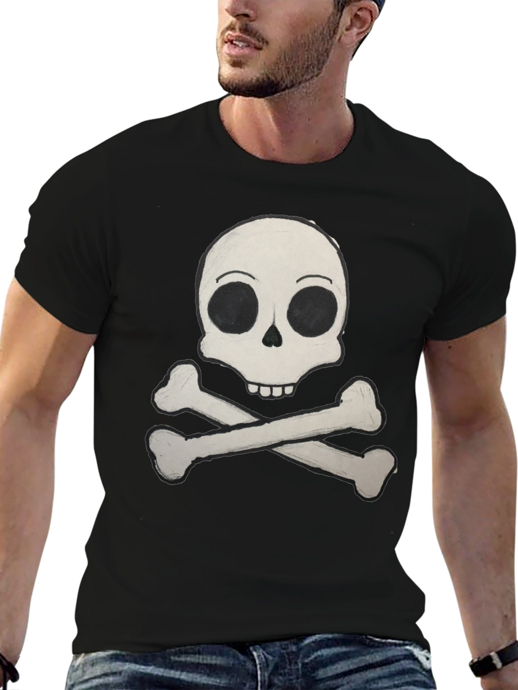 Skull & Crossbones Graphic Tee - Classic Pirate Style