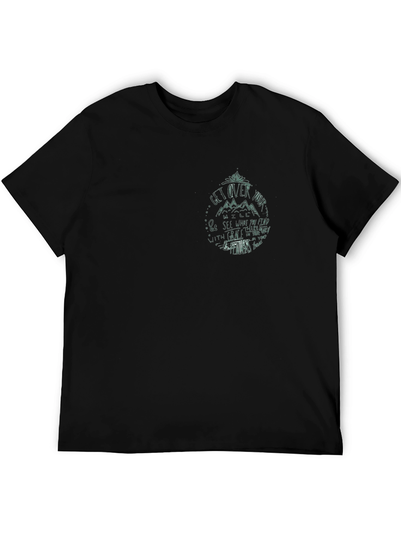 Motivational Graphic Print Crew Neck T-Shirt