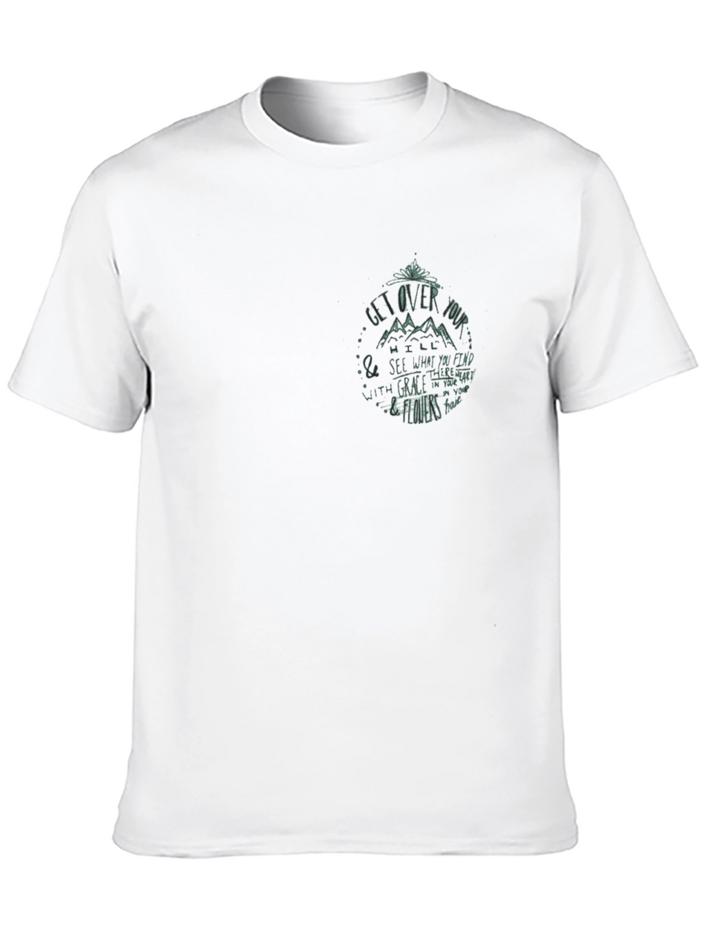 Motivational Graphic Print Crew Neck T-Shirt
