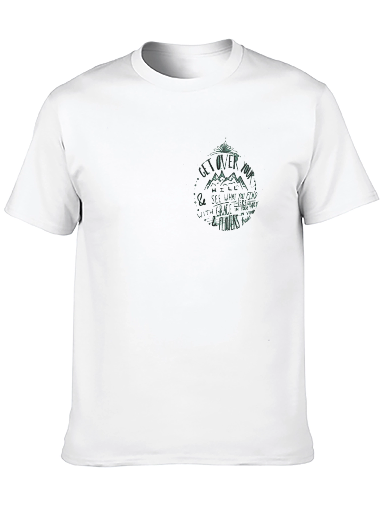 Motivational Graphic Print Crew Neck T-Shirt