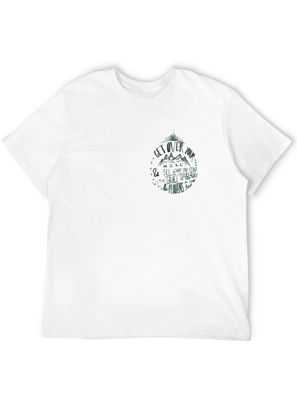 Motivational Graphic Print Crew Neck T-Shirt