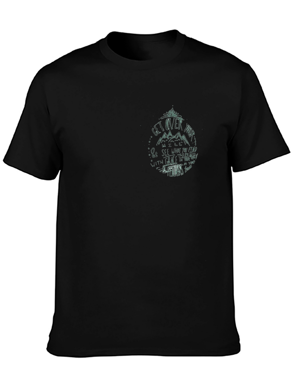 Motivational Graphic Print Crew Neck T-Shirt