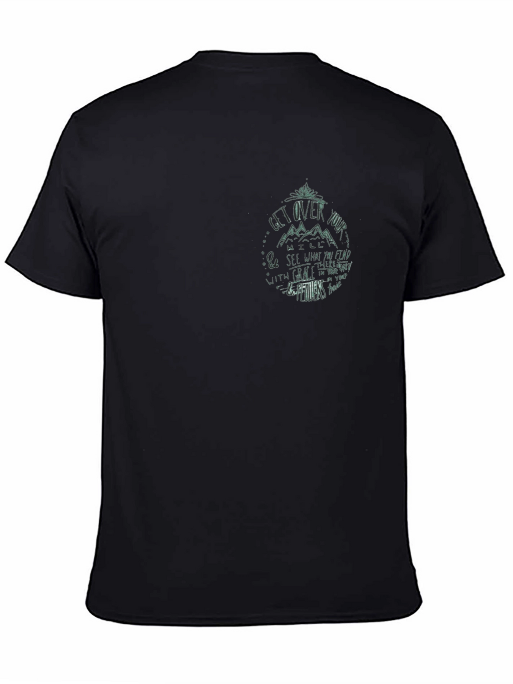 Motivational Graphic Print Crew Neck T-Shirt