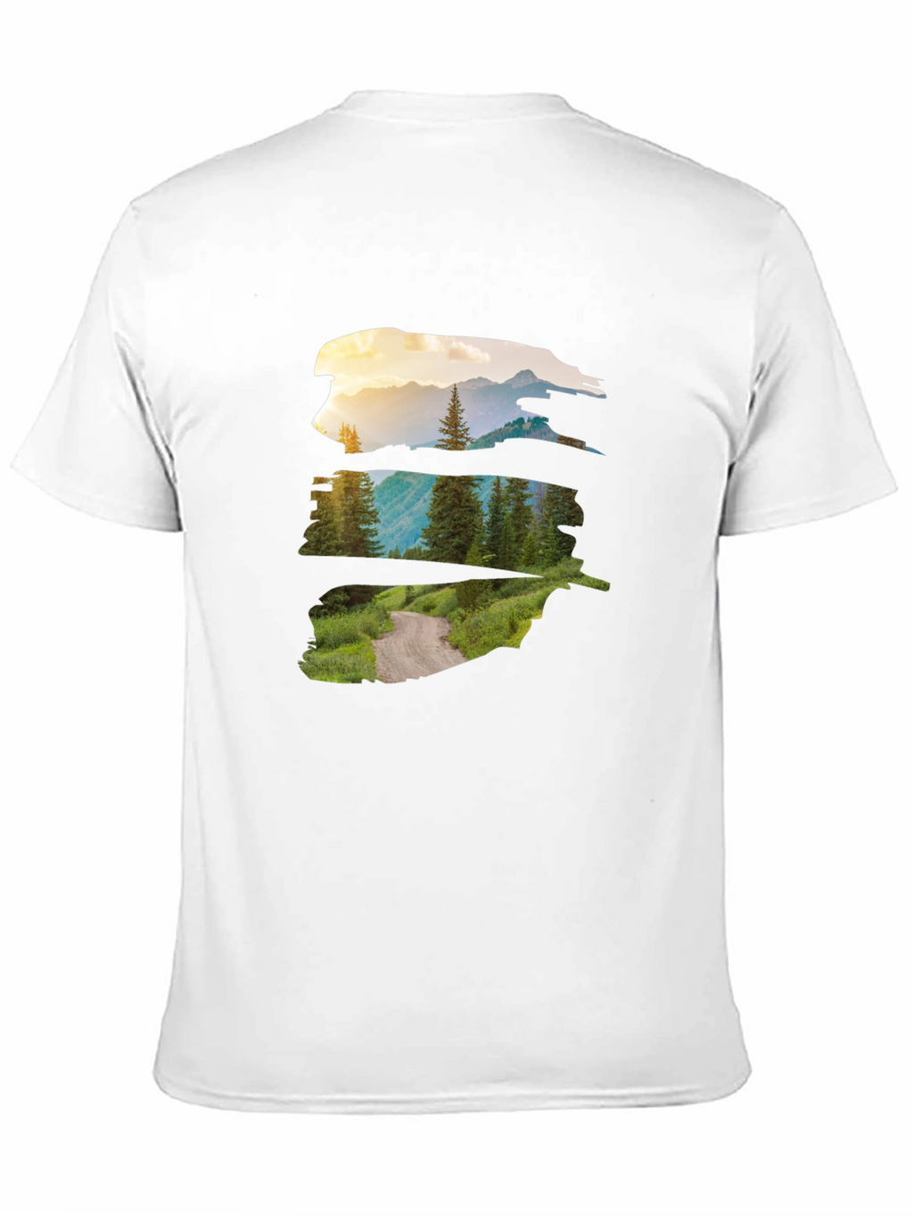 Nature Vista Graphic Tee - Black Crew Neck