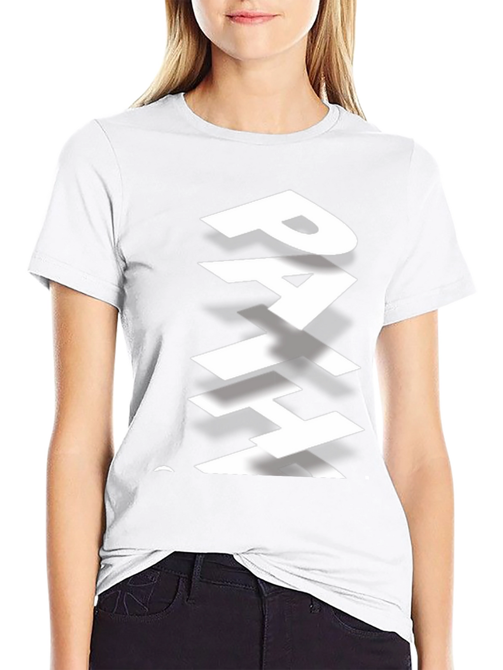 Stylish Path Graphic Print Black T-Shirt