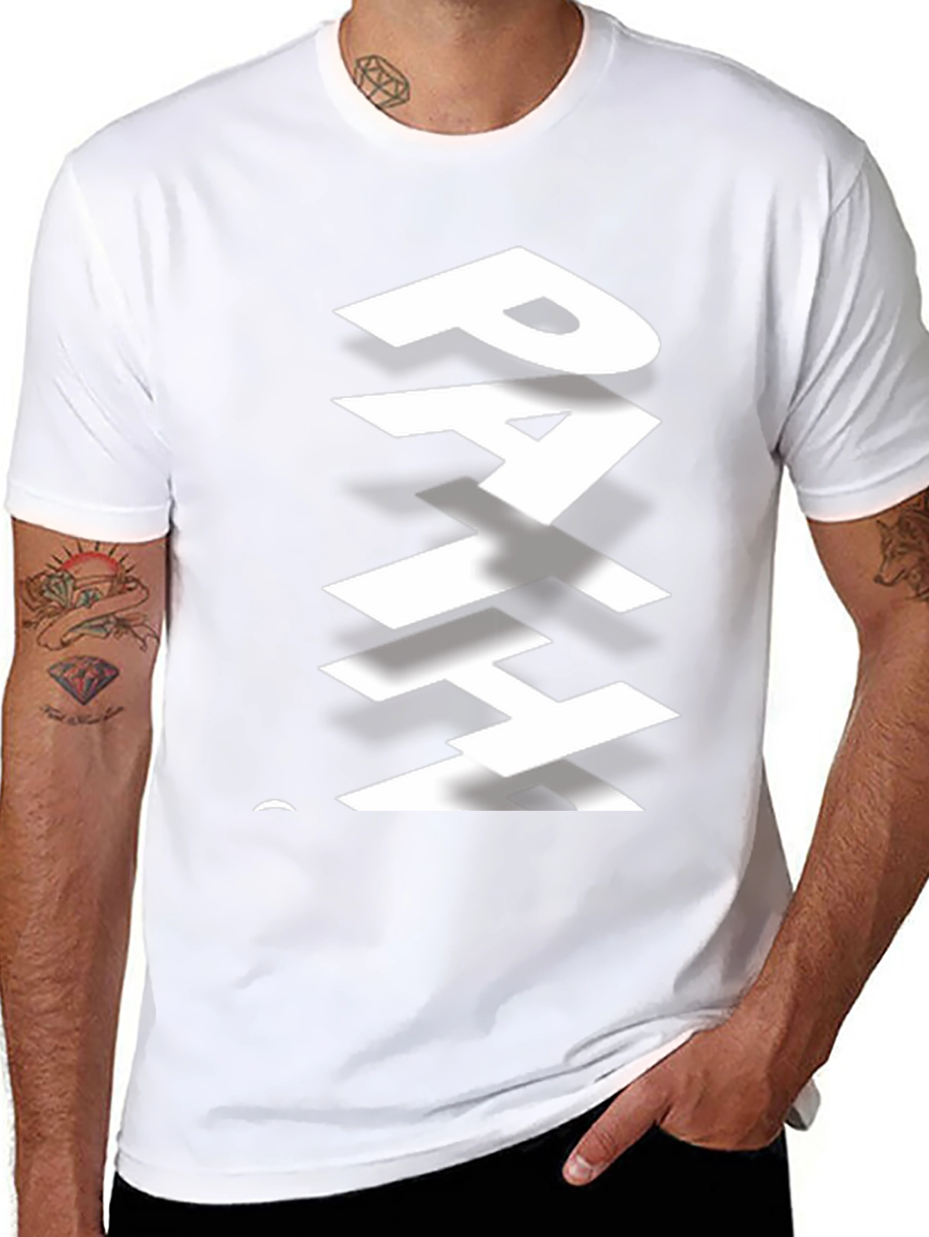 Stylish Path Graphic Print Black T-Shirt