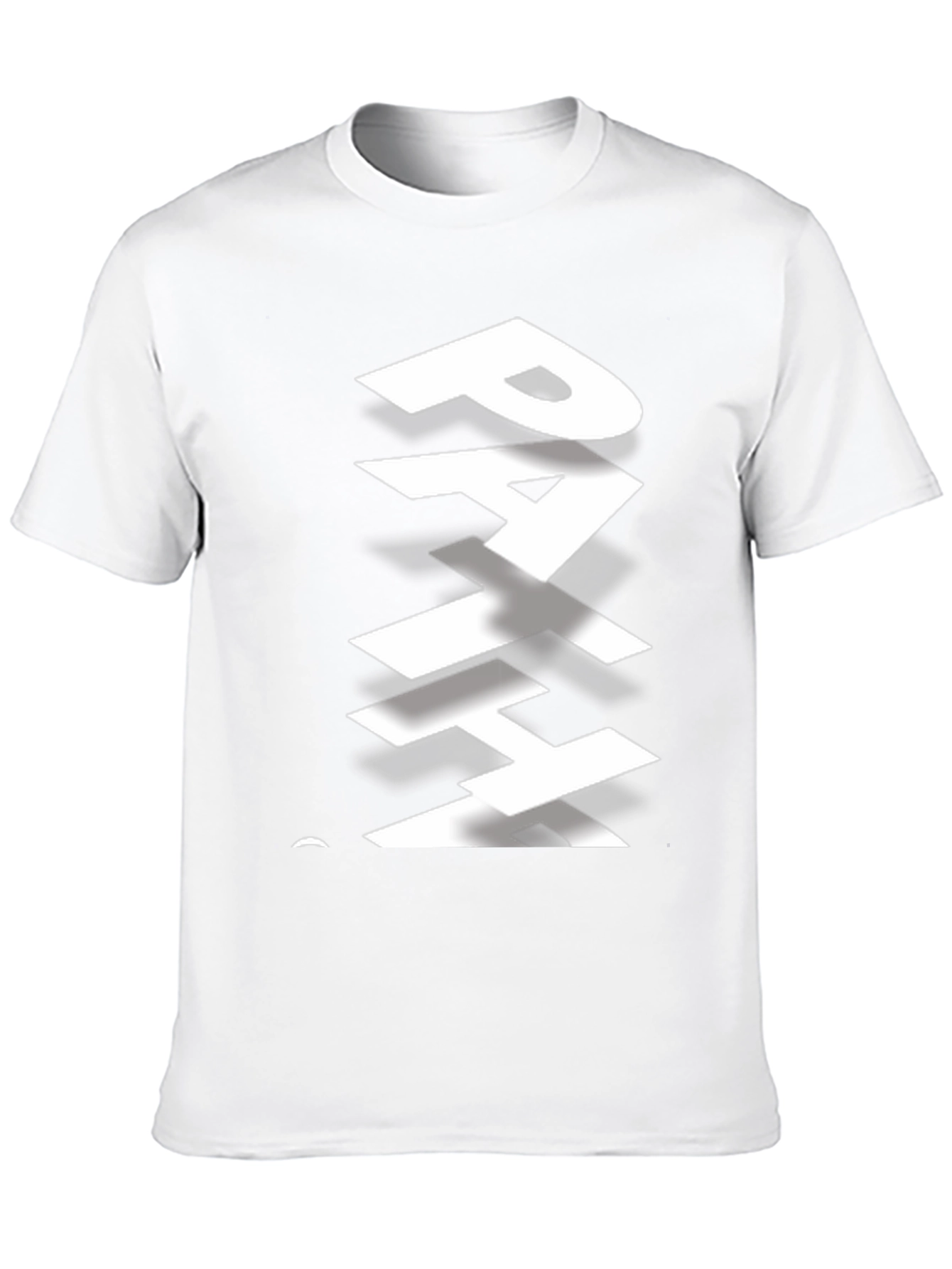 Stylish Path Graphic Print Black T-Shirt