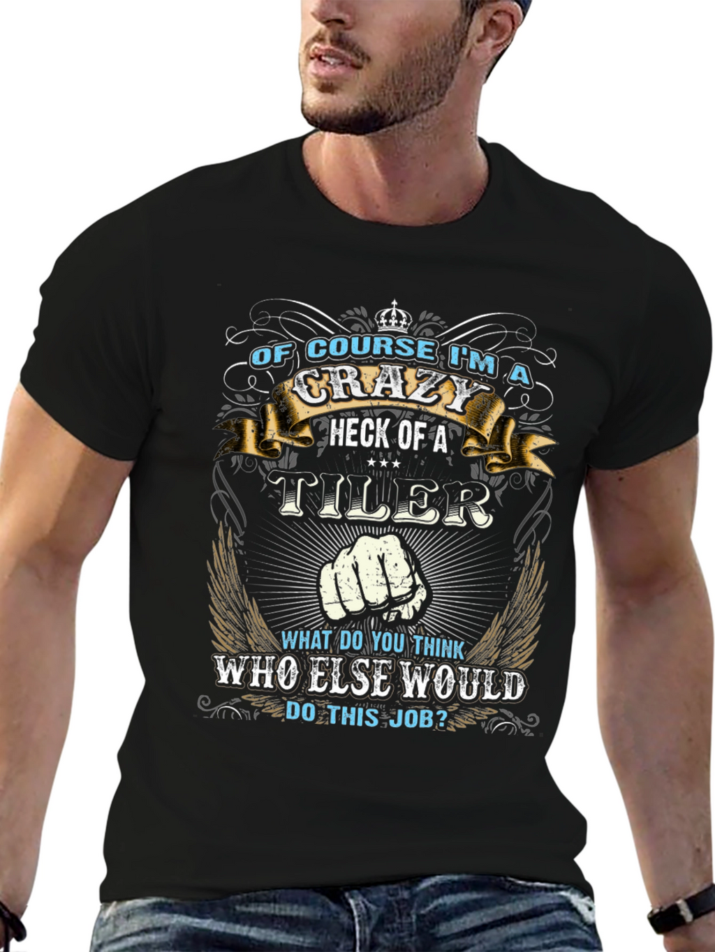 Crazy Tiler Graphic T-Shirt