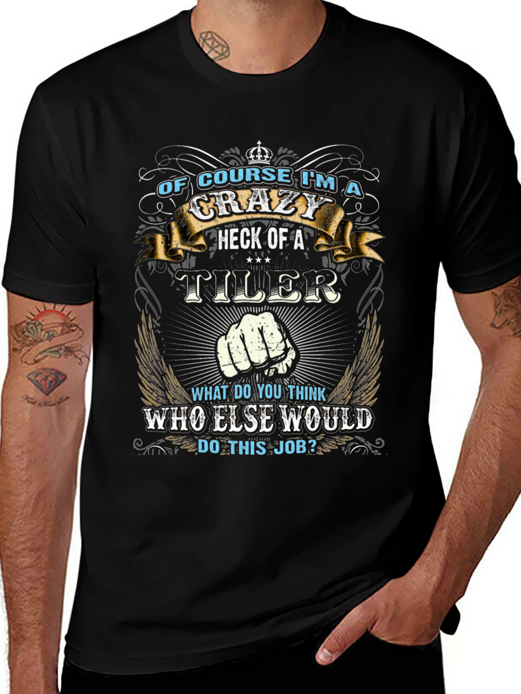 Crazy Tiler Graphic T-Shirt