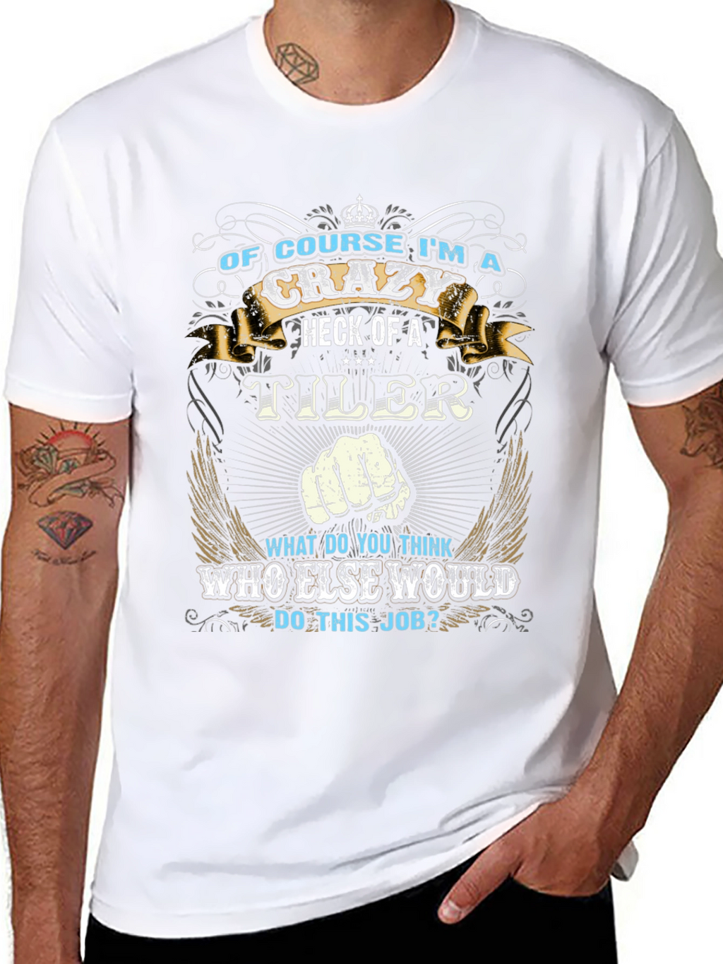 Crazy Tiler Graphic T-Shirt