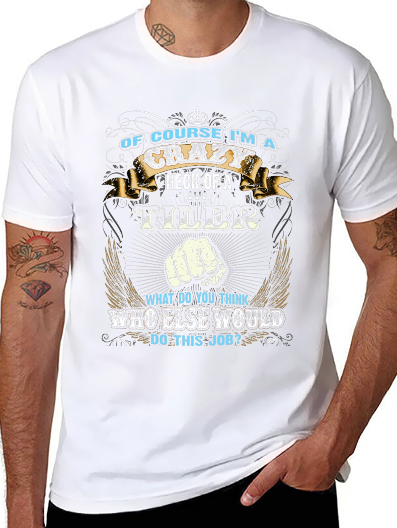 Crazy Tiler Graphic T-Shirt