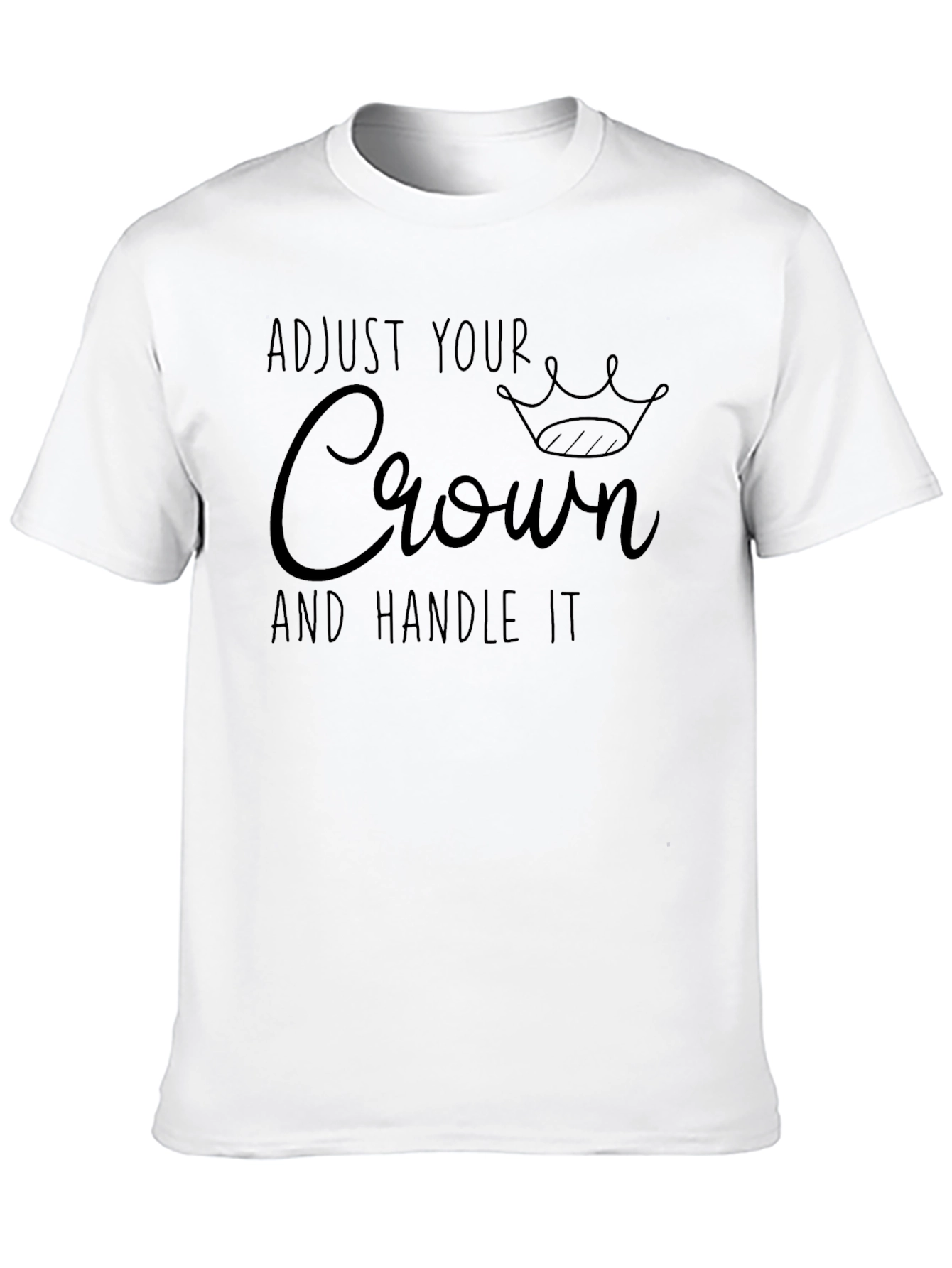 Adjust Your Crown T-Shirt - Black Cotton Blend