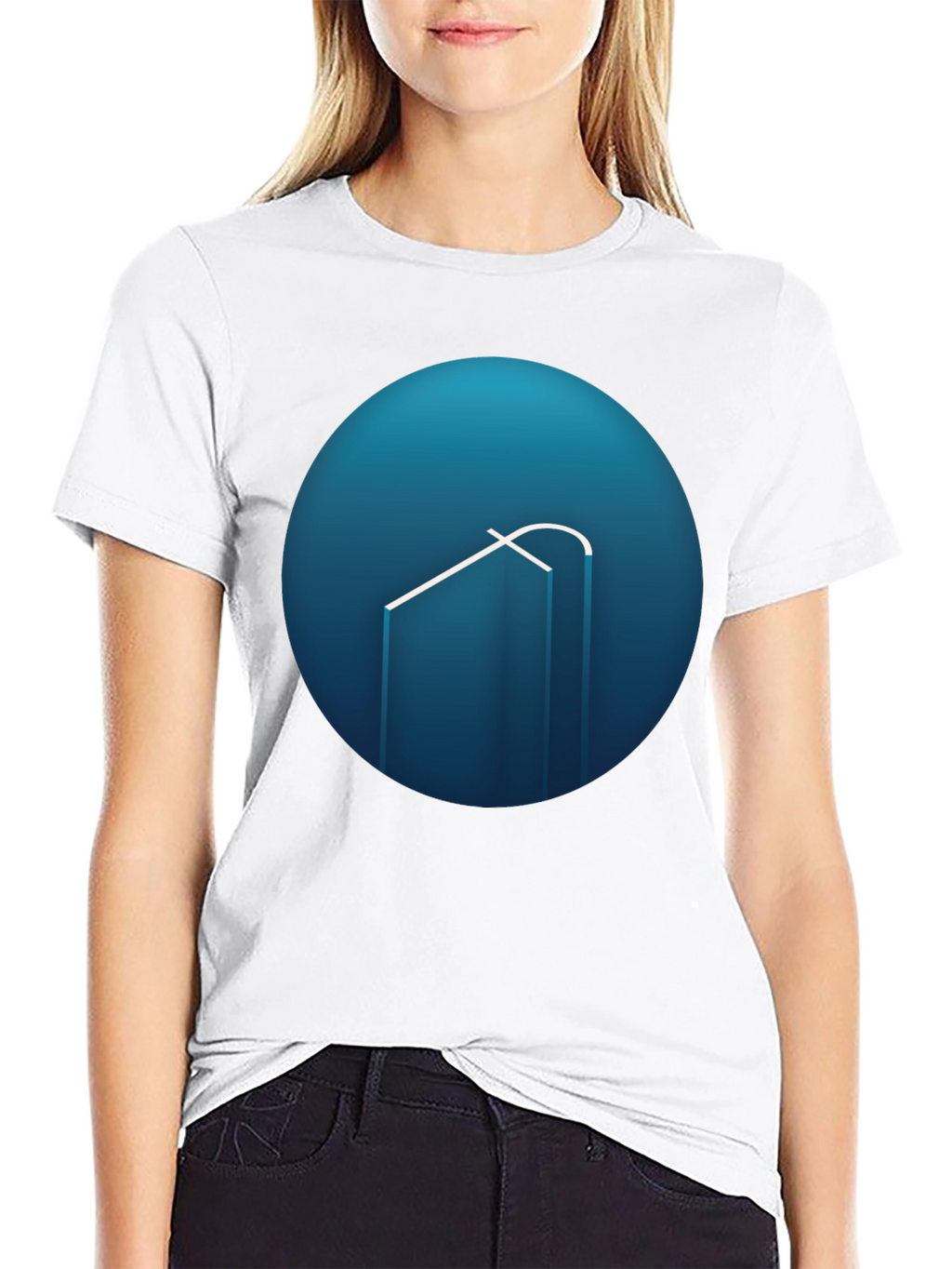 Modern Blue Logo Graphic Tee