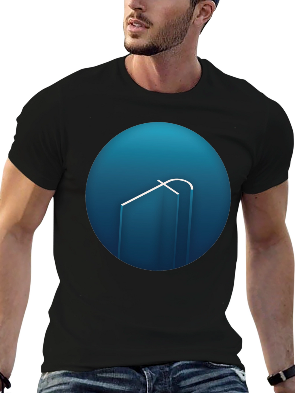 Modern Blue Logo Graphic Tee